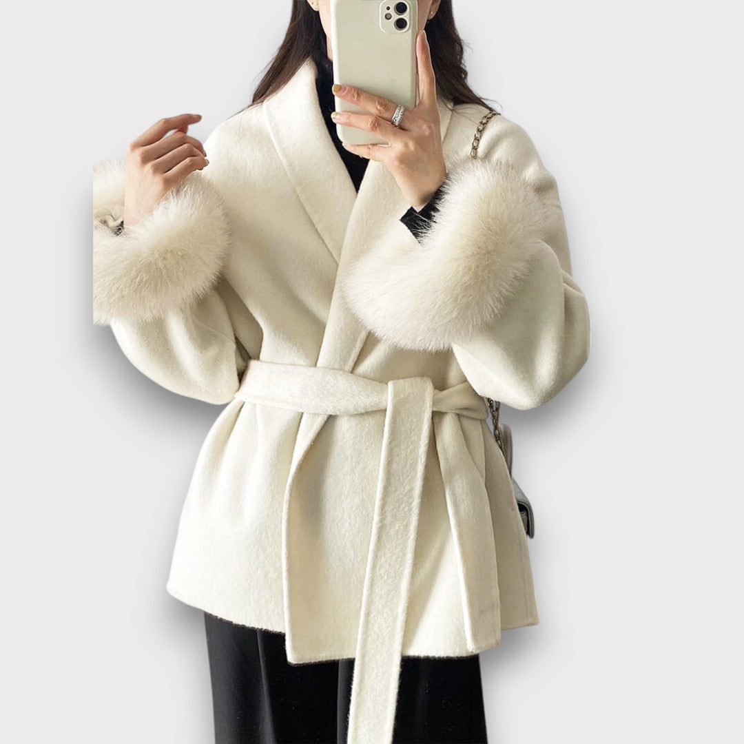 Gracelle™ - Fur-Cuffed Coat