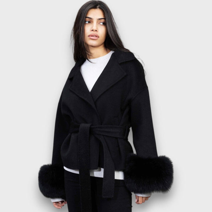 Gracelle™ - Fur-Cuffed Coat