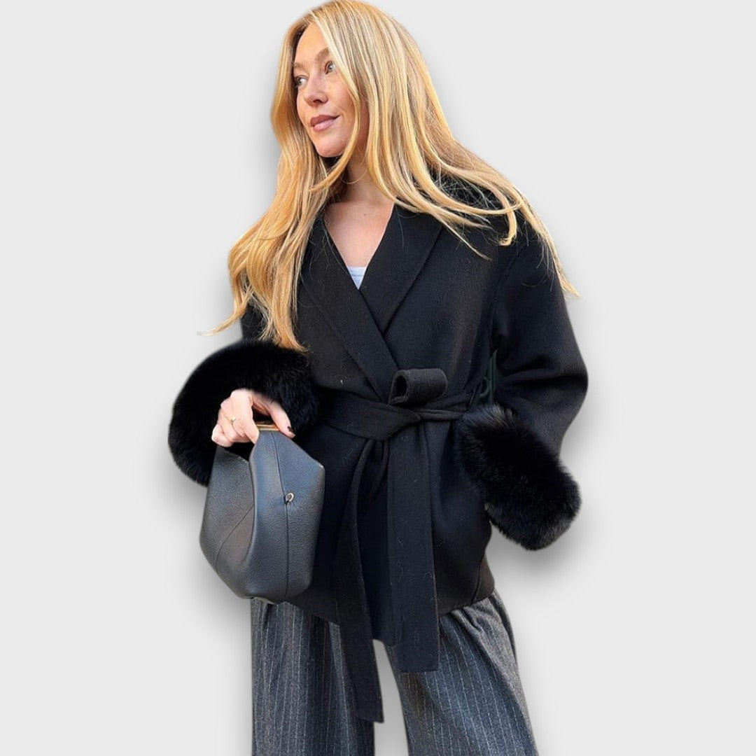 Gracelle™ - Fur-Cuffed Coat