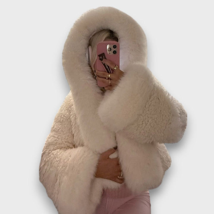 Noeline™ - Hooded Short Faux Fur Jacket