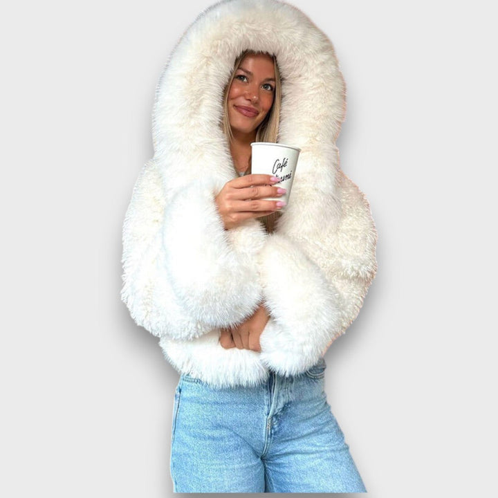 Noeline™ - Hooded Short Faux Fur Jacket