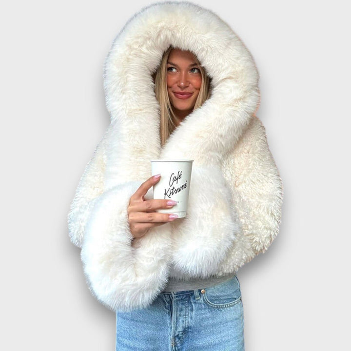 Noeline™ - Hooded Short Faux Fur Jacket