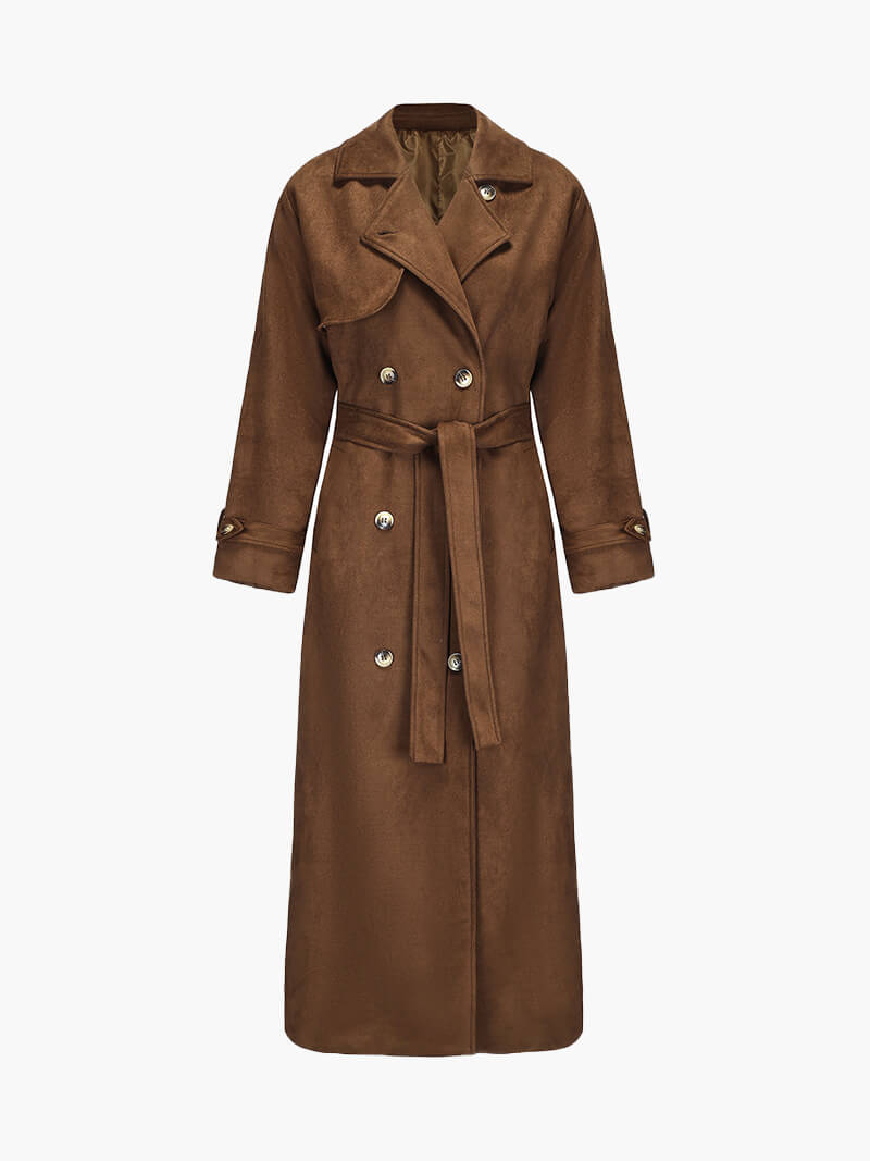 Molly™ - Synthetic Suede Trench Coat