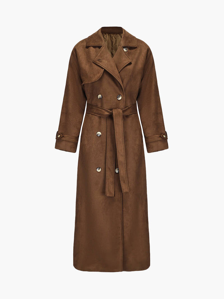 Molly™ - Synthetic Suede Trench Coat