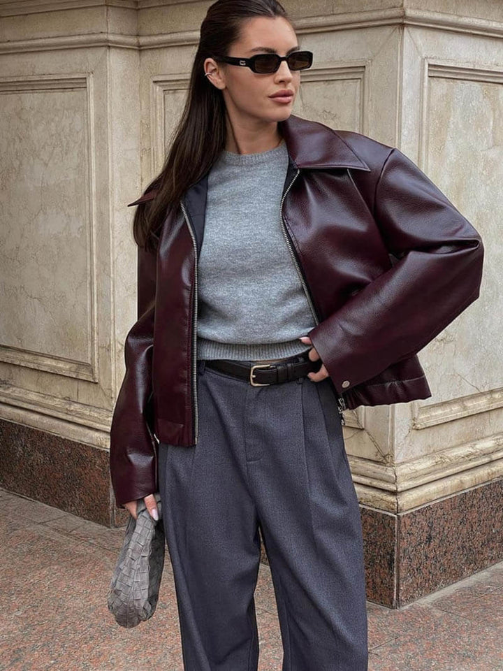 Romy™ - Luxe Leather Jacket