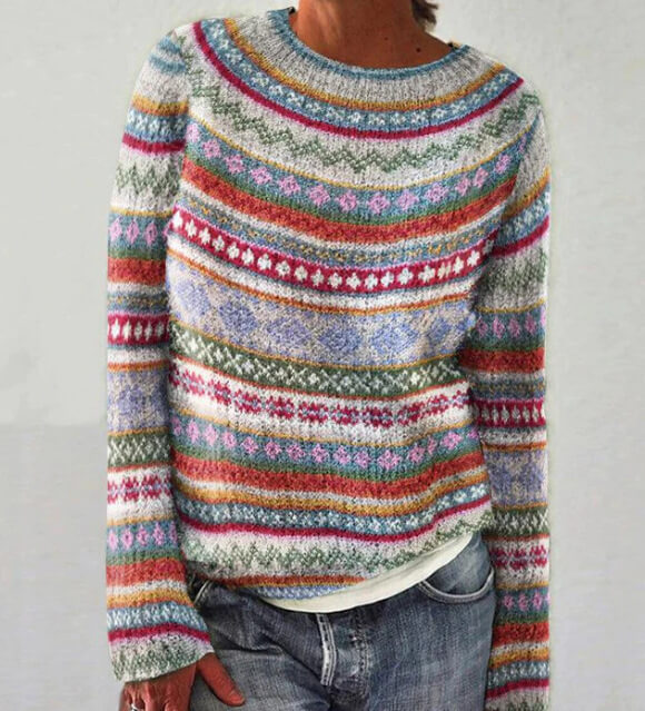 Soley™ - Vibrant Multicolor Pullover Sweater