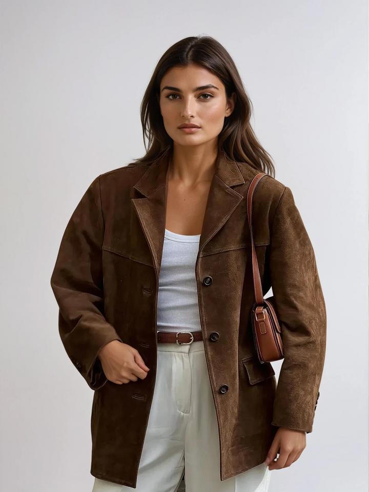 Fiora™ - Luxurious Suede Blazer Jacket