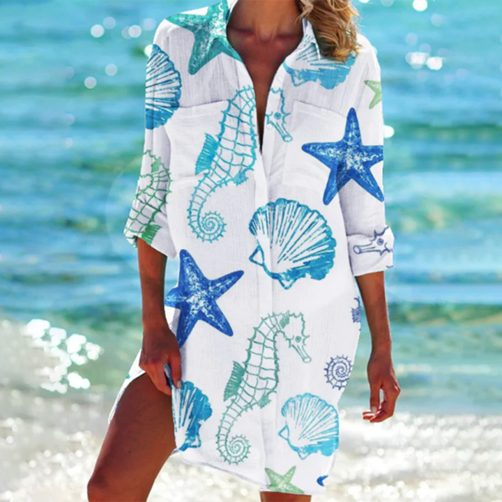 Donna™ - Vibrant Graphic Shirt Dress