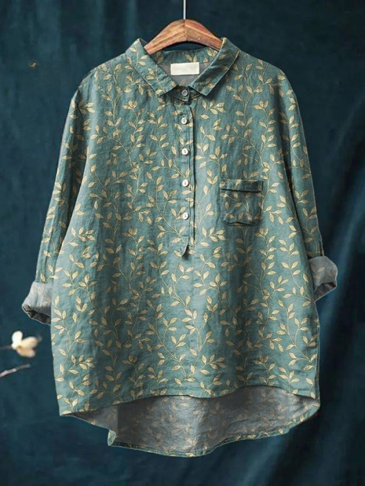 Lina™ - Bright Floral Embroidered Blouse