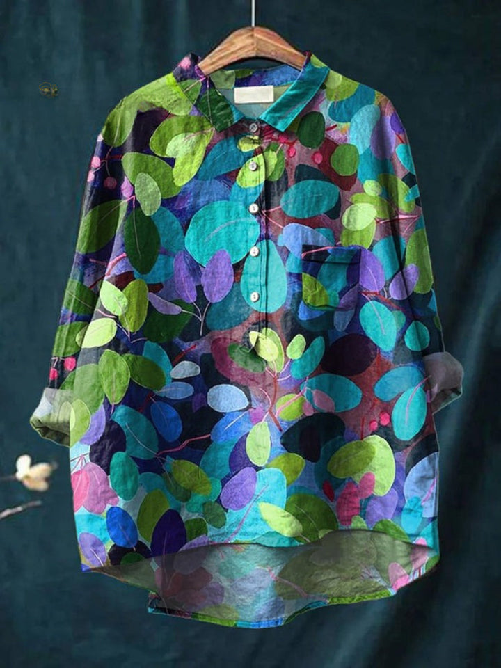 Lina™ - Bright Floral Embroidered Blouse
