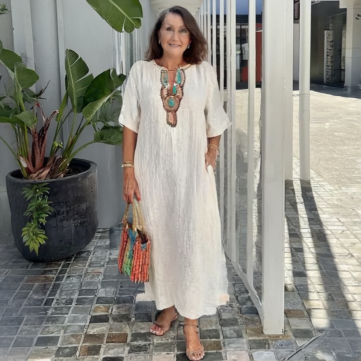 Margot™ - Airy Embroidered Split Dress