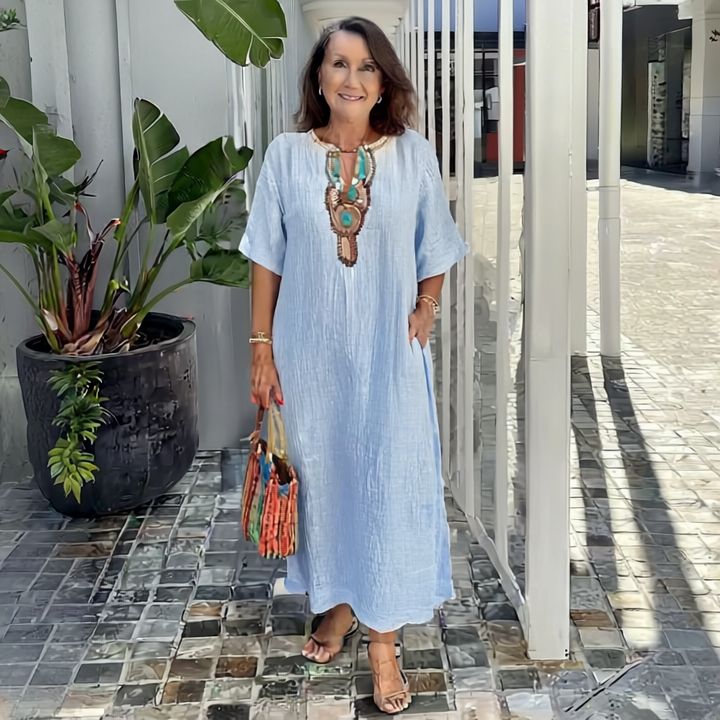 Margot™ - Airy Embroidered Split Dress