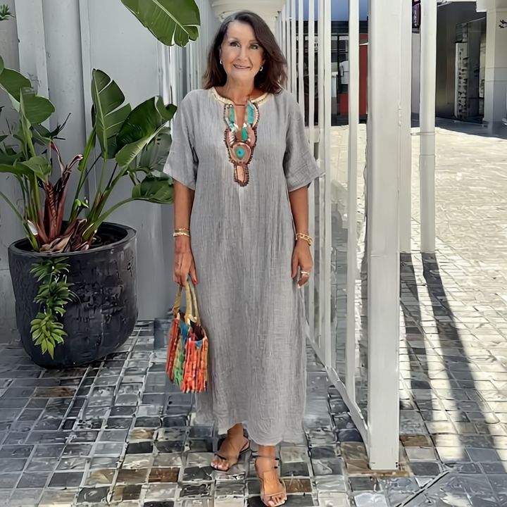 Margot™ - Airy Embroidered Split Dress