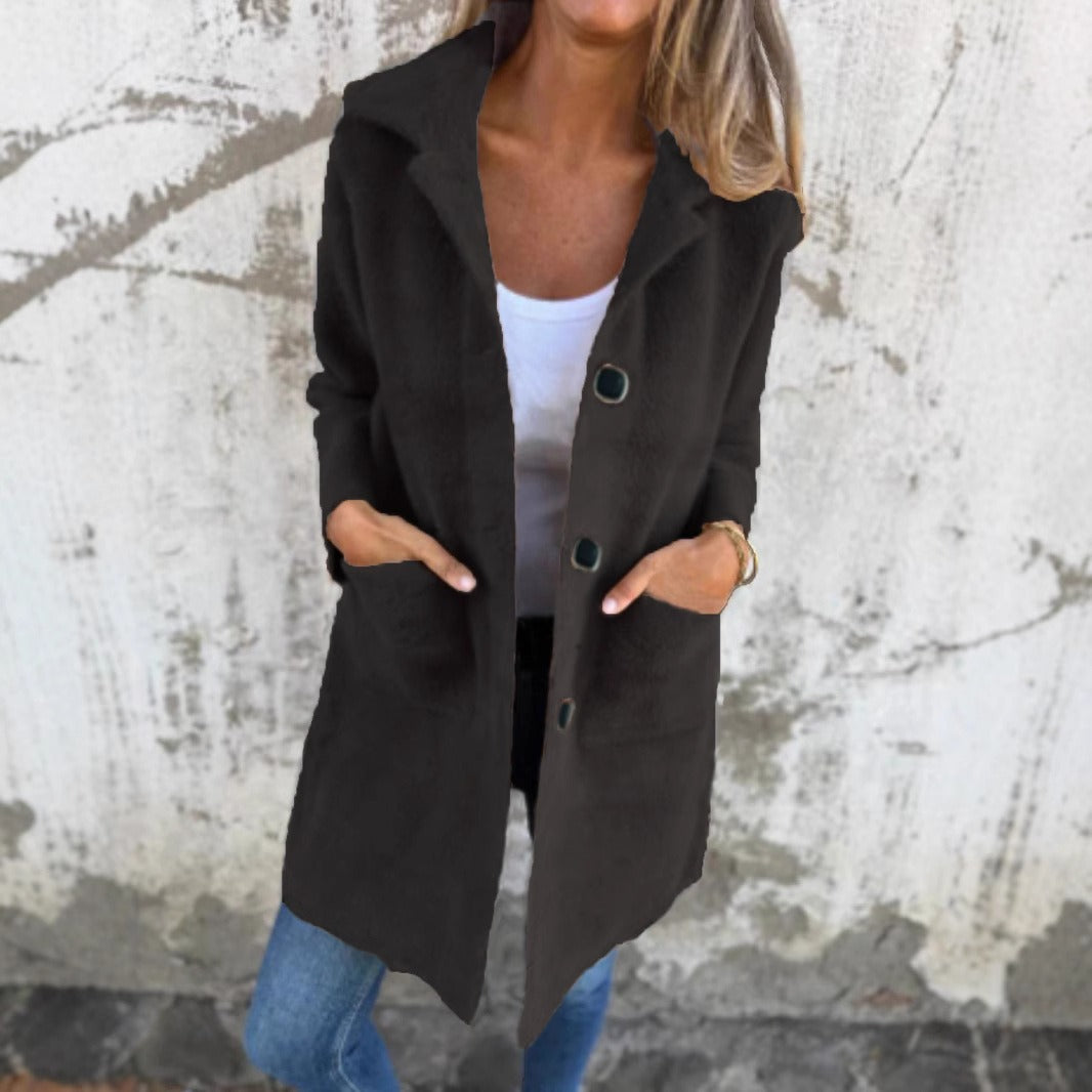 Ember™ - Chic Single-Breasted Coat with Lapels