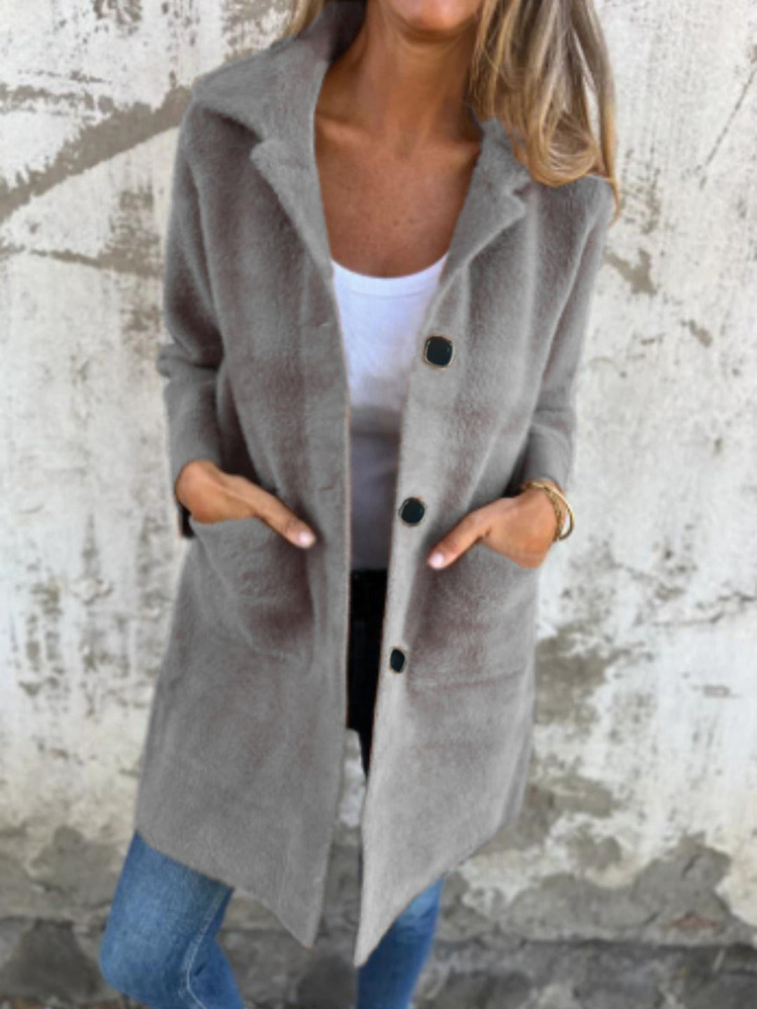 Ember™ - Chic Single-Breasted Coat with Lapels
