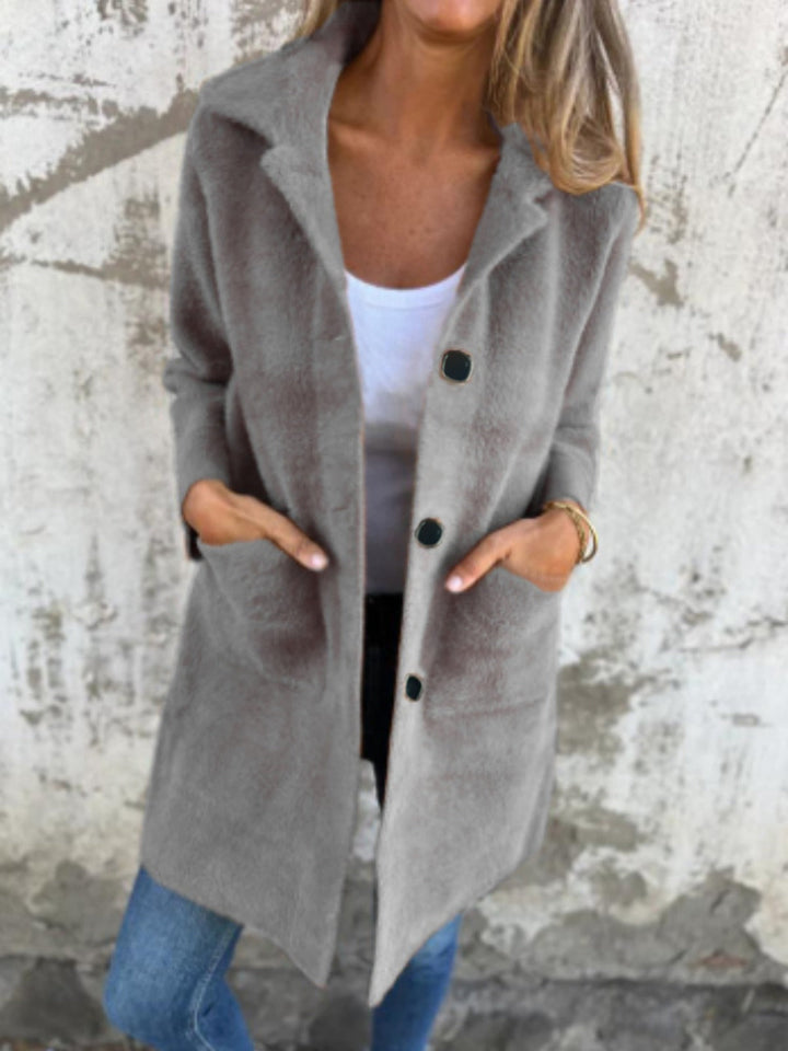Ember™ - Chic Single-Breasted Coat with Lapels