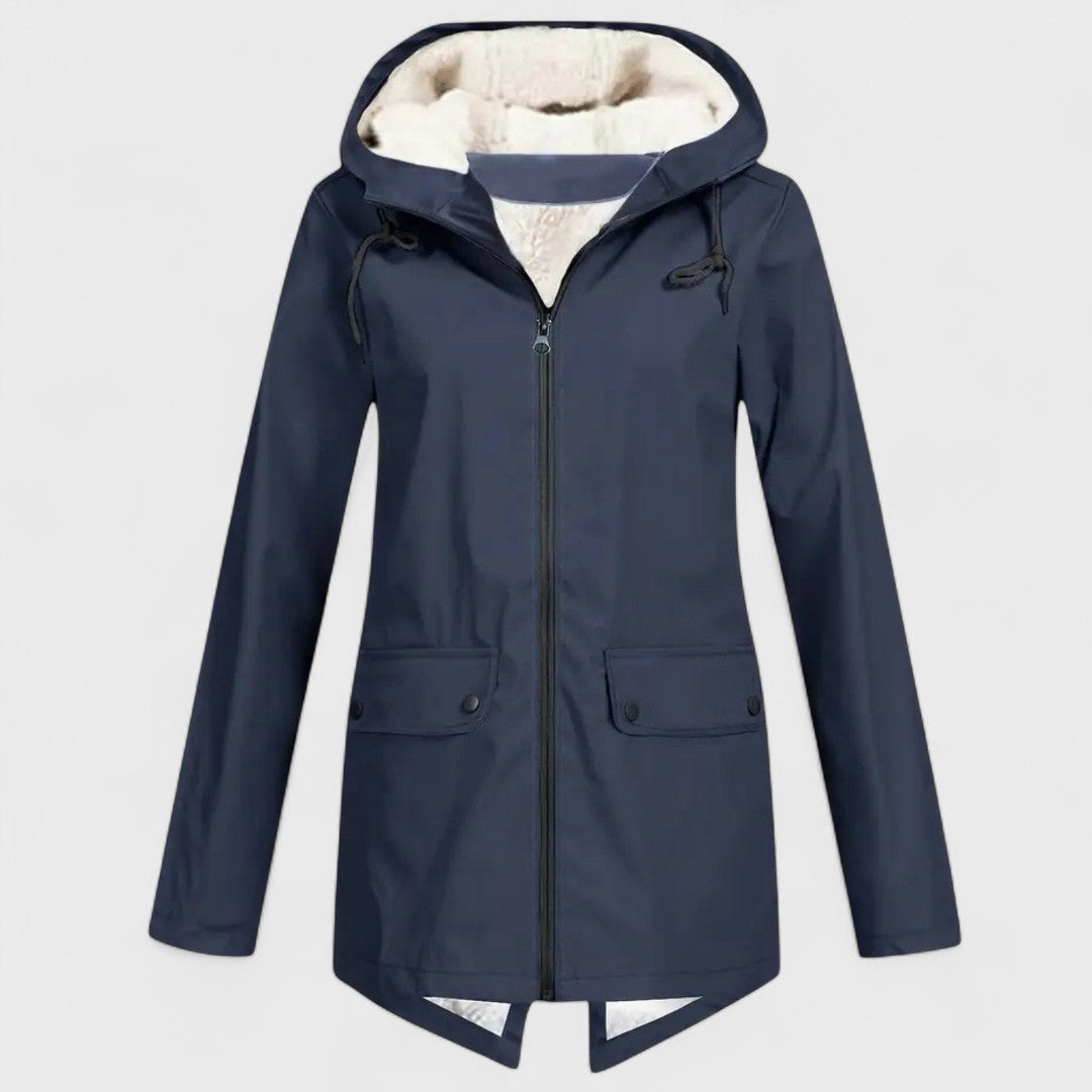 Astrid™ - Cozy Fleece-Lined Rain Parka