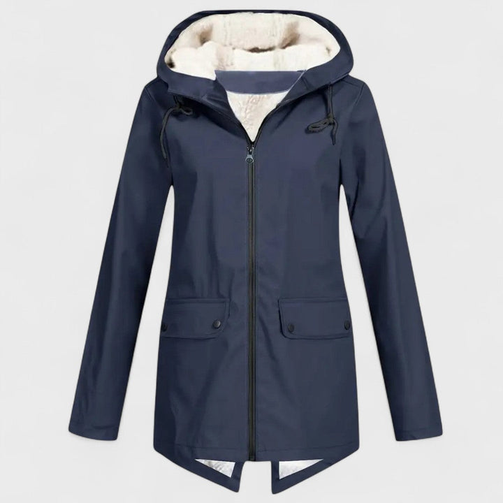 Astrid™ - Cozy Fleece-Lined Rain Parka