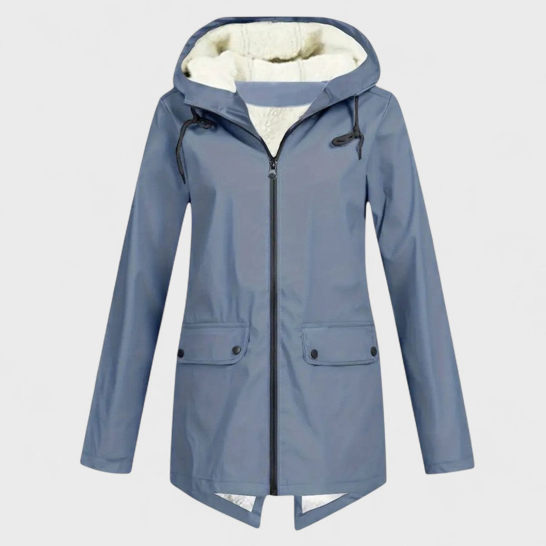 Astrid™ - Cozy Fleece-Lined Rain Parka