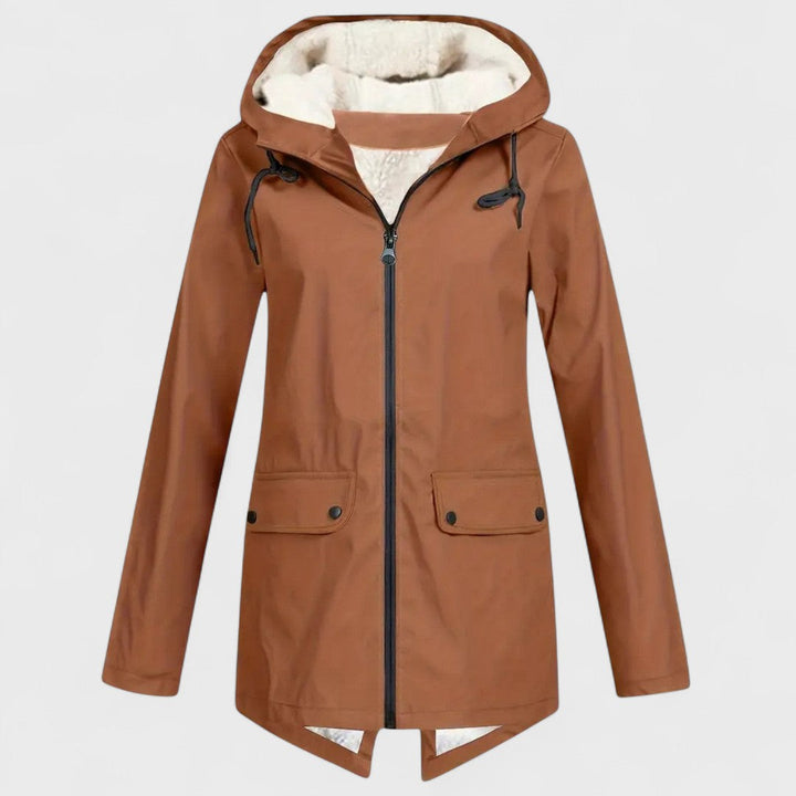 Astrid™ - Cozy Fleece-Lined Rain Parka