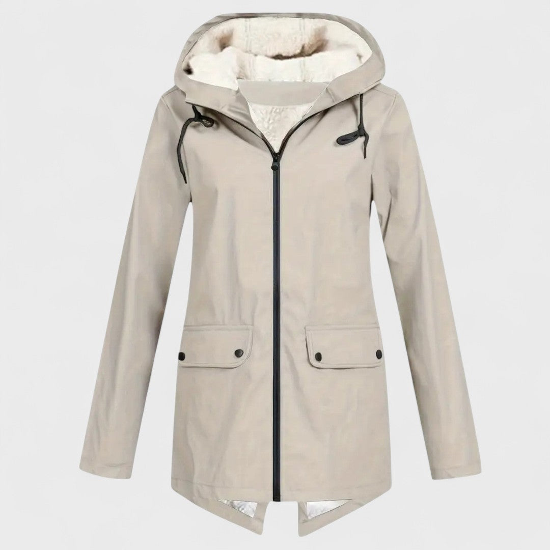 Astrid™ - Cozy Fleece-Lined Rain Parka