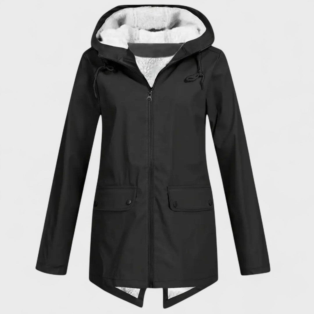 Astrid™ - Cozy Fleece-Lined Rain Parka