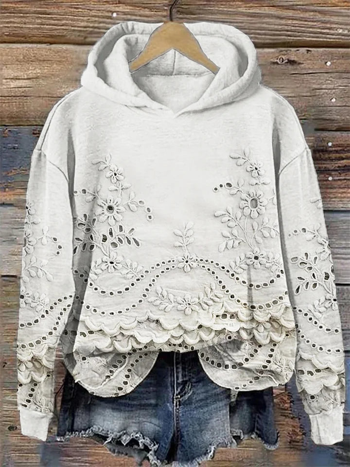 Saska™ - Floral Embroidered Hoodie