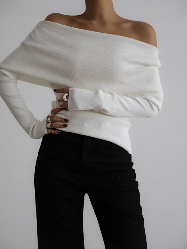 Erica™ - Off-Shoulder Elegance Sweater