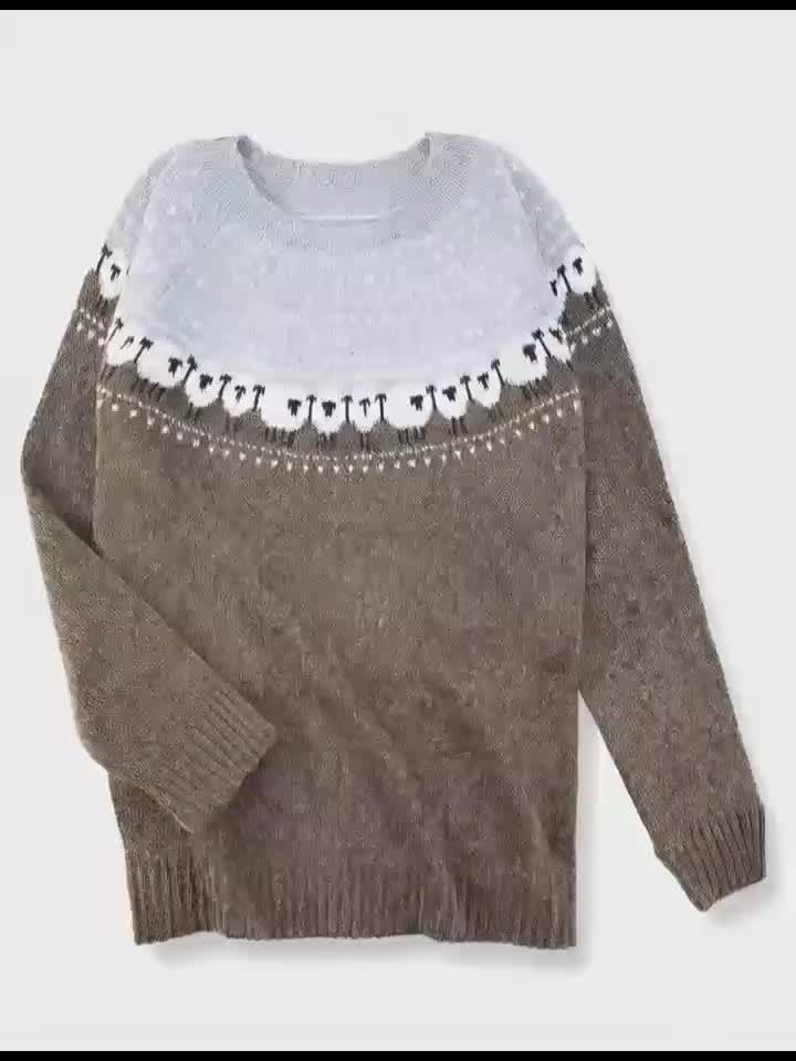 Nordic™ - Stylish Winter Sweater with Sheep Jacquard Design