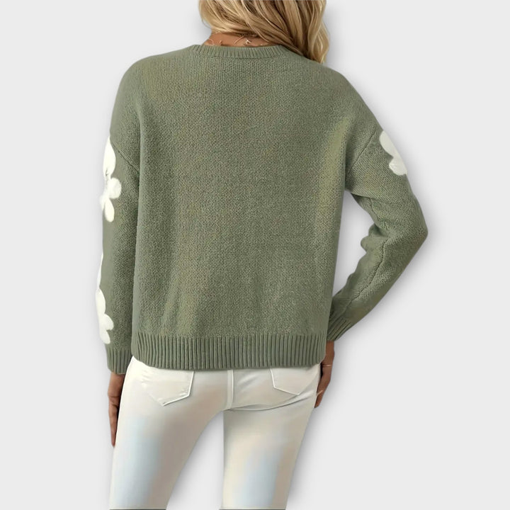 Silke™ - Warm Floral Knit Sweater