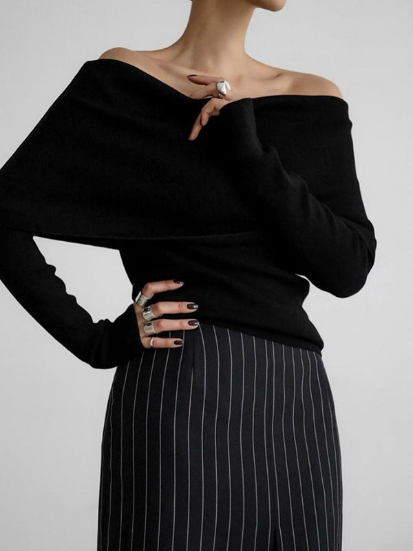 Erica™ - Off-Shoulder Elegance Sweater