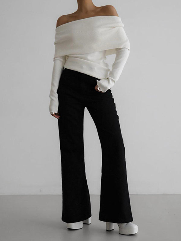 Erica™ - Off-Shoulder Elegance Sweater