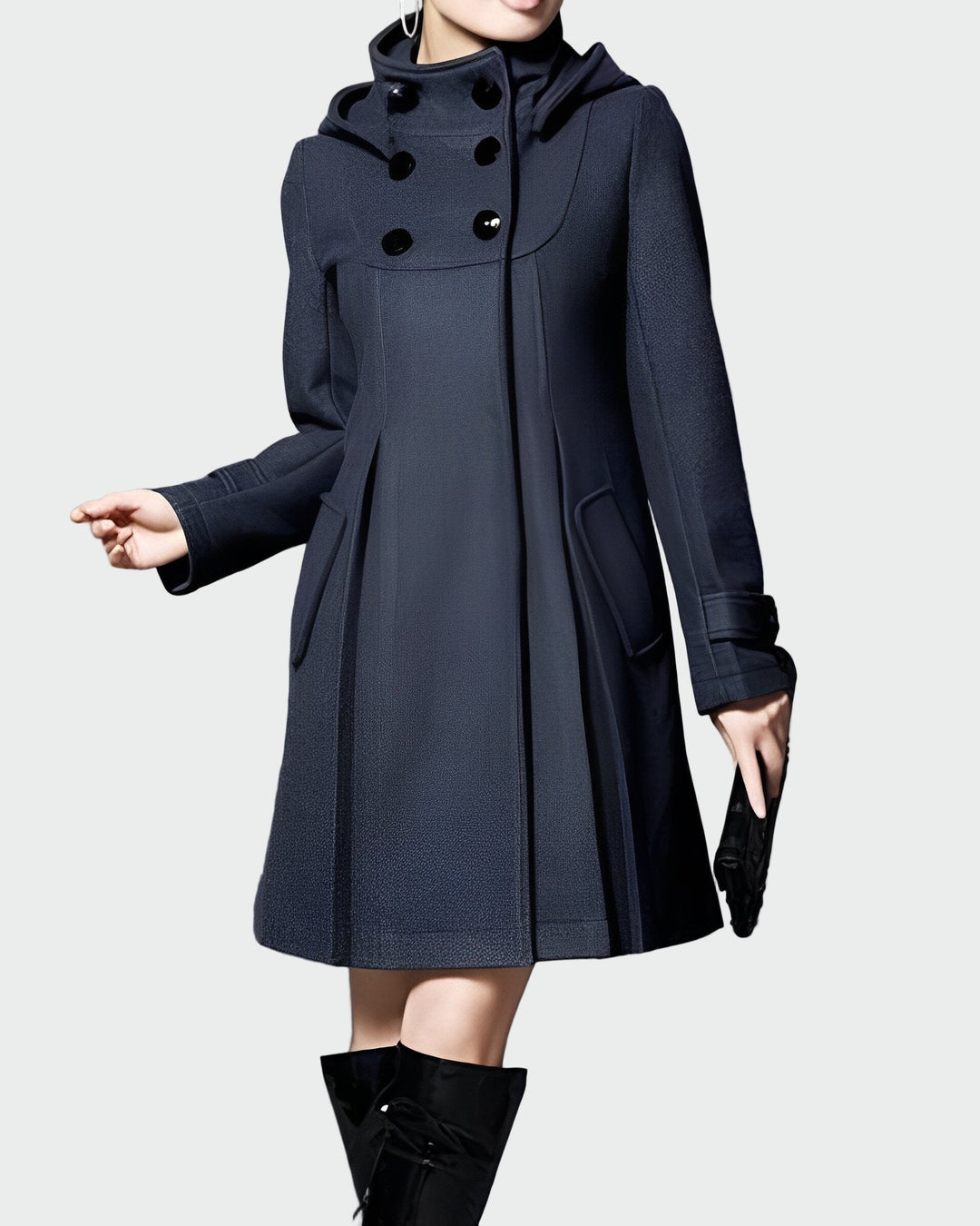 Jocelyn™ - Hooded Coat with Collar