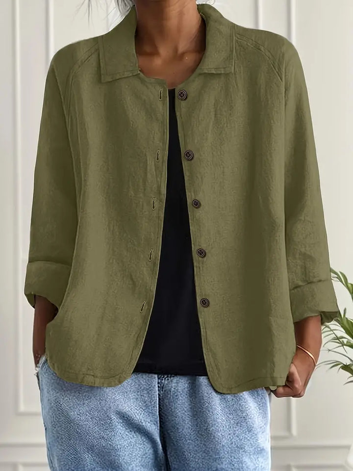 Marilla™ - Lightweight Linen Blend Shirt Jacket