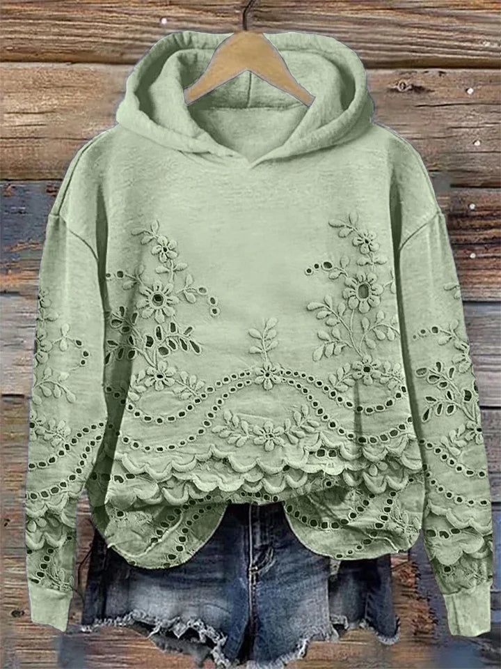 Saska™ - Floral Embroidered Hoodie
