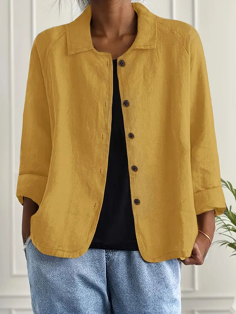 Marilla™ - Lightweight Linen Blend Shirt Jacket