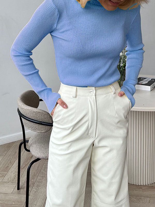 Celeste™ - Ribbed Turtleneck Knit Sweater