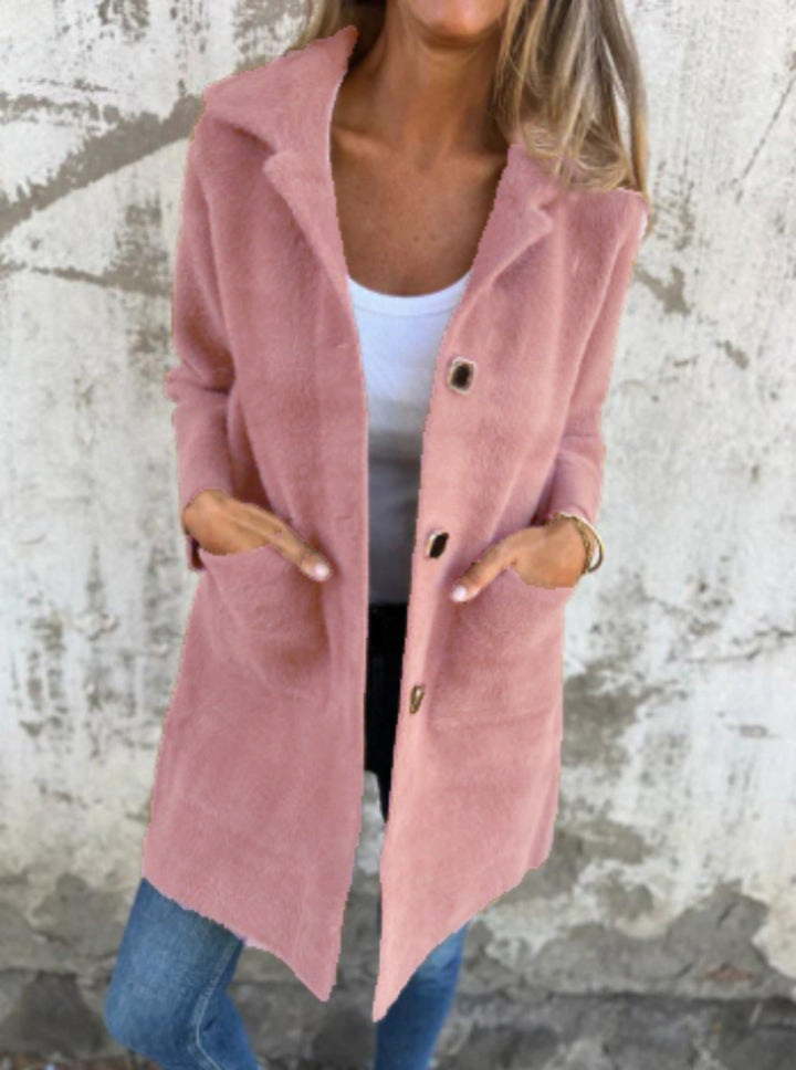 Ember™ - Chic Single-Breasted Coat with Lapels