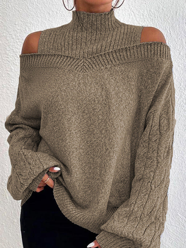 Bonnie™ - Off-Shoulder Cutout Knit Sweater