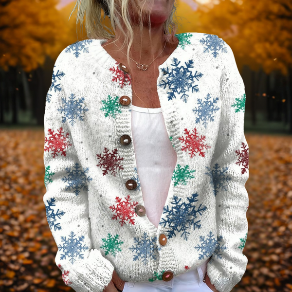 Ivy™ - Snowflake Knit Cardigan