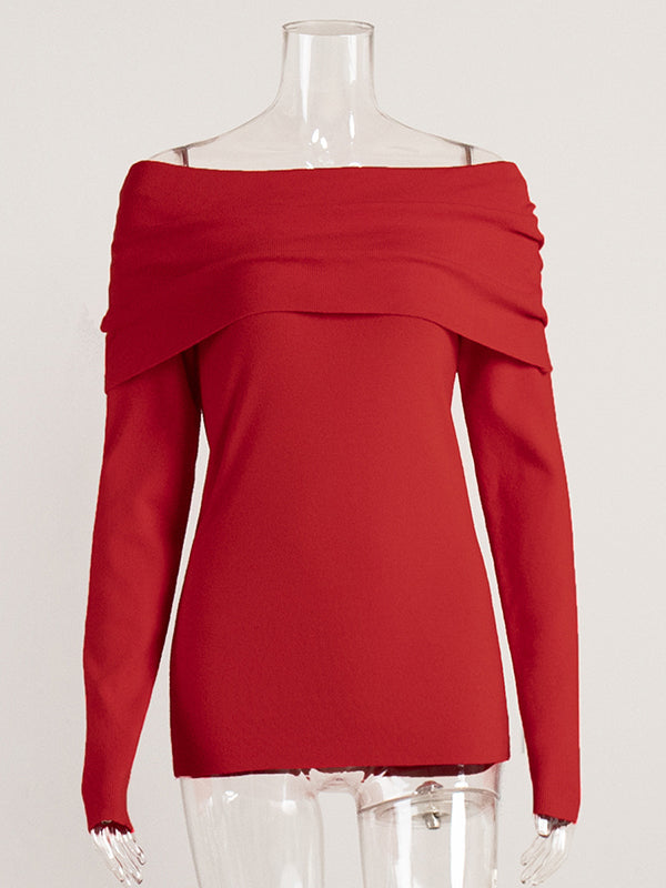 Erica™ - Off-Shoulder Elegance Sweater