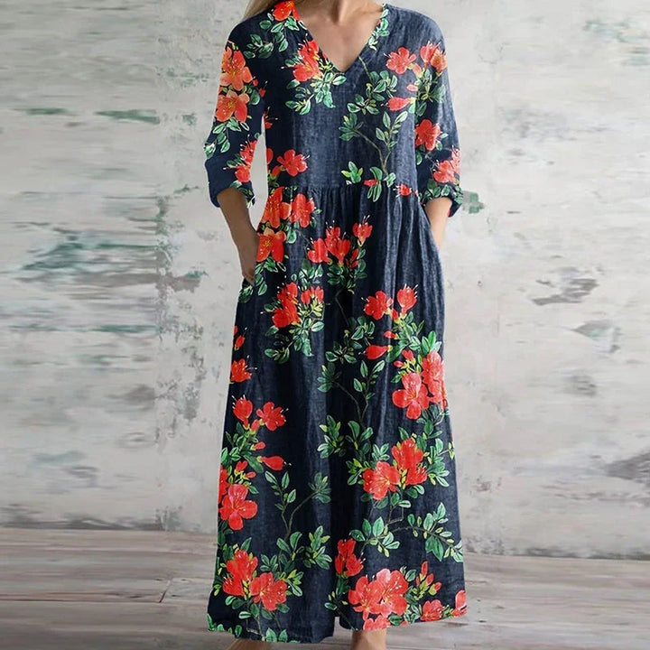 Regina™ - Patchwork Floral Maxi Dress