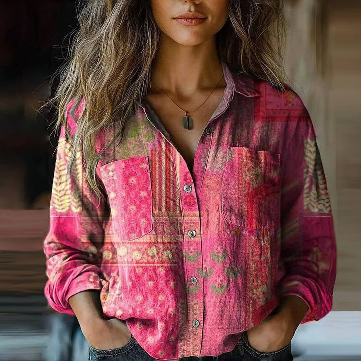 Monica™ - Retro Floral Spring Blouse