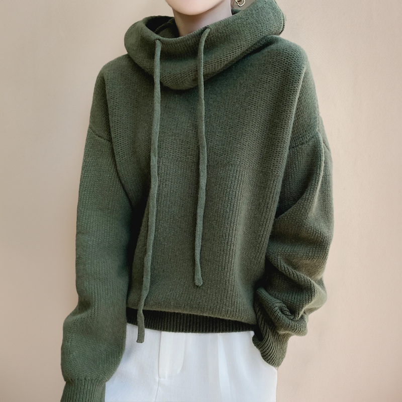 Eva™ - Cozy Drawstring Knit Sweater