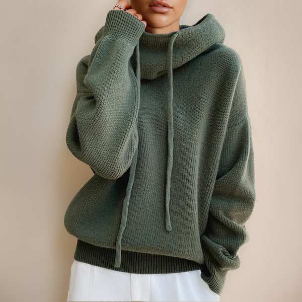 Eva™ - Cozy Drawstring Knit Sweater