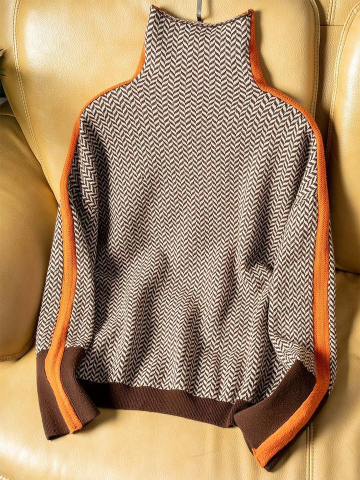 Malou™ - Bold Striped Turtleneck Sweater