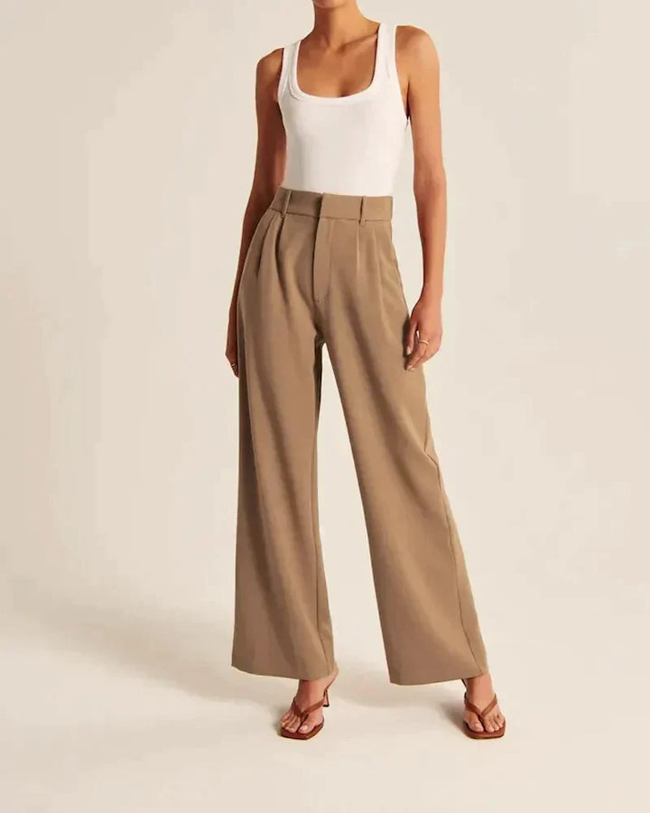 Custom Fit Wide-Leg Trousers