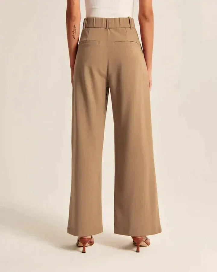 Custom Fit Wide-Leg Trousers