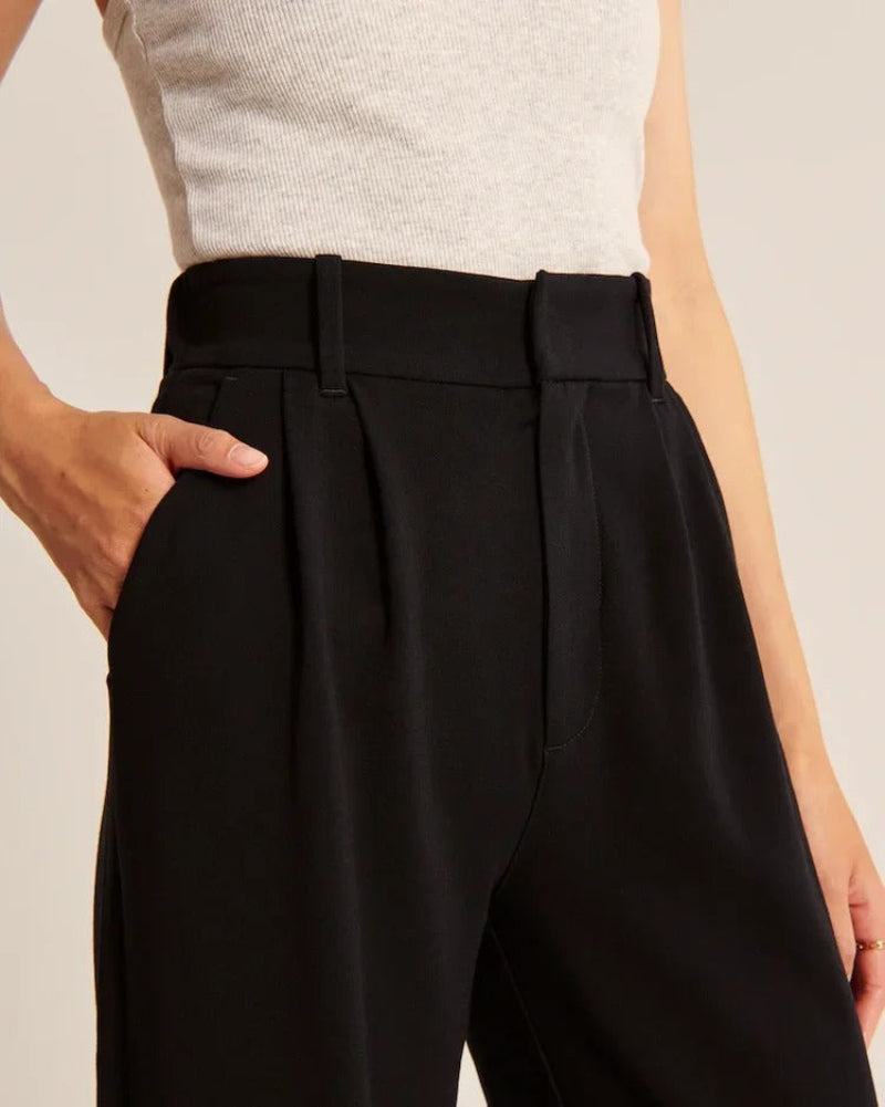Custom Fit Wide-Leg Trousers