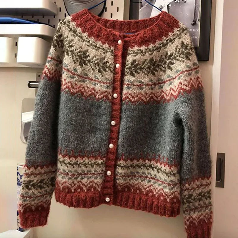 Atasha™ - Retro Icelandic Cardigan